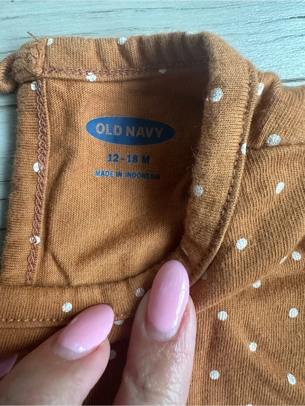 Old Navy Rust Brown Polka Dot Baby Jumpsuit